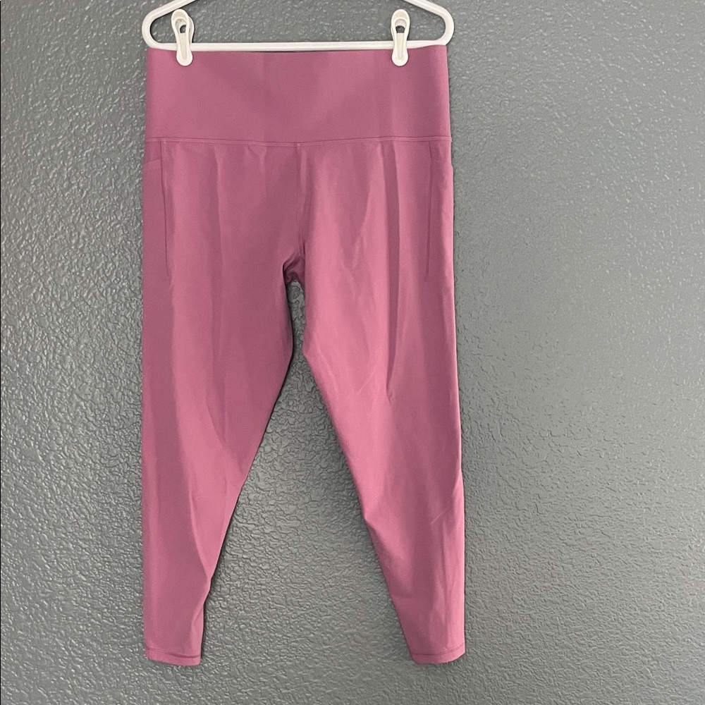 Athleta Salutation Stash Pocket II 7/8 Tight Mauve Leggings 1x
